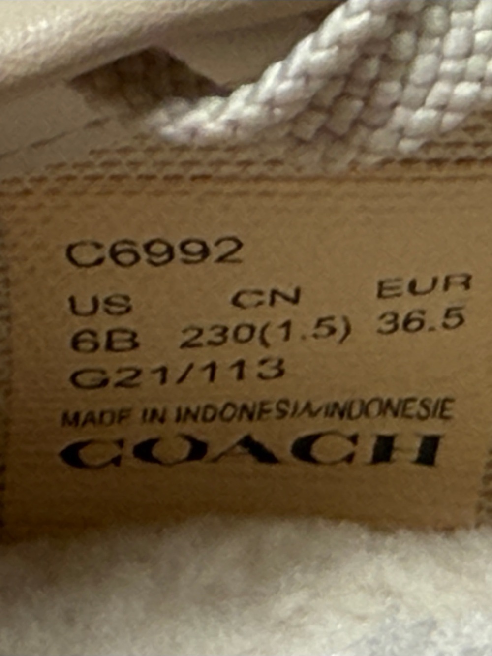 COACH New Citysole beige shearling lace-up platform sneakers NWT, size 6 - Picture 2 of 15